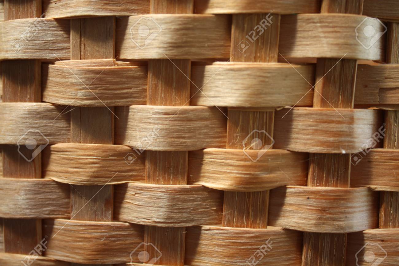 Texture Of Raffia Basket In Detail Background Stock Photo Picture