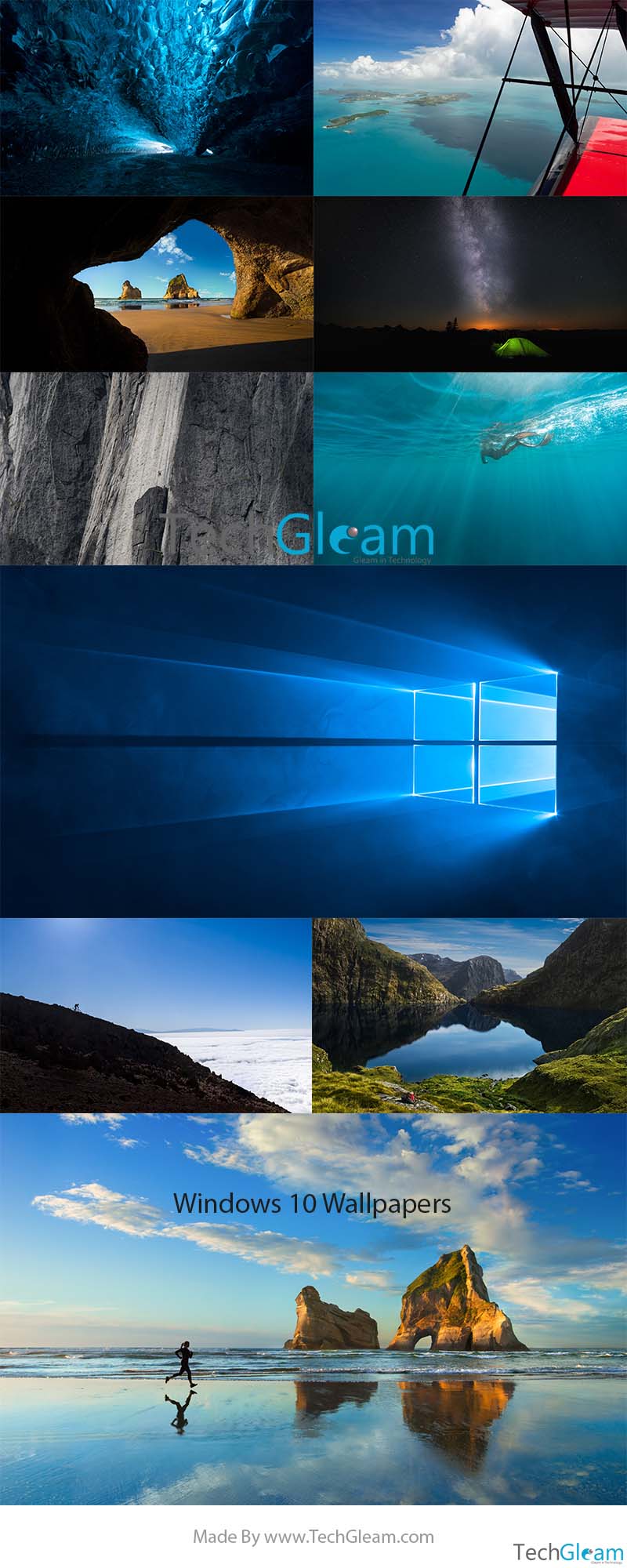 Windows Stock Wallpaper Full HD Techgleam