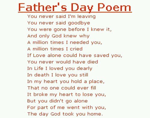 Father S Day Poems From Daughter To Dad