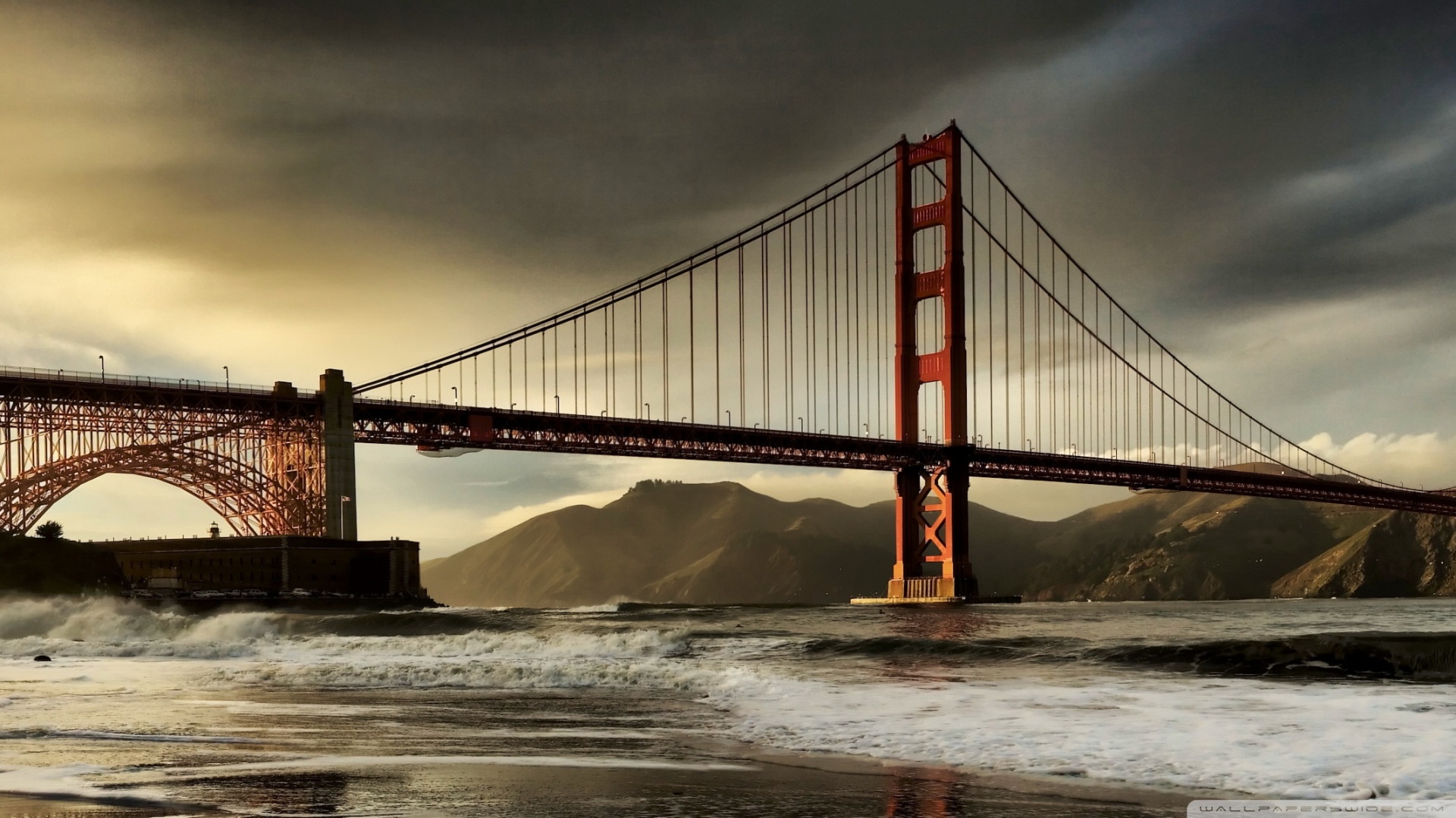 San Francisco Bridge HDr Tone Mapped Wallpaper