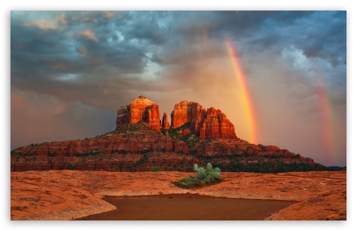 Rainbow In Arizona HD desktop wallpaper Widescreen High Definition