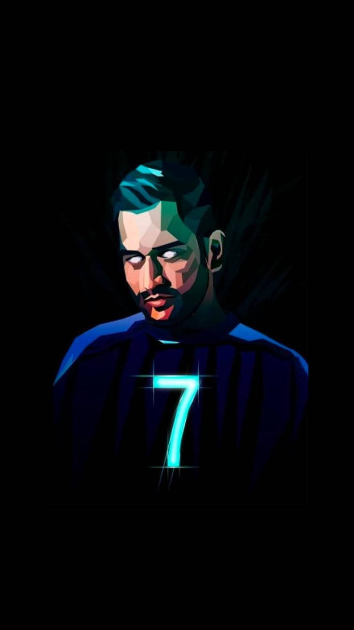 Ms Dhoni HD Vector Art Wallpaper
