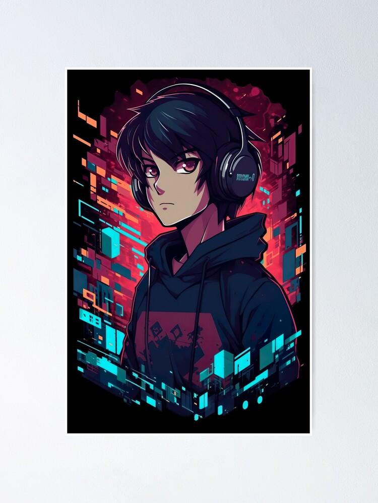 Anime Boy Gamer Shirt Poster By Kaigame Art
