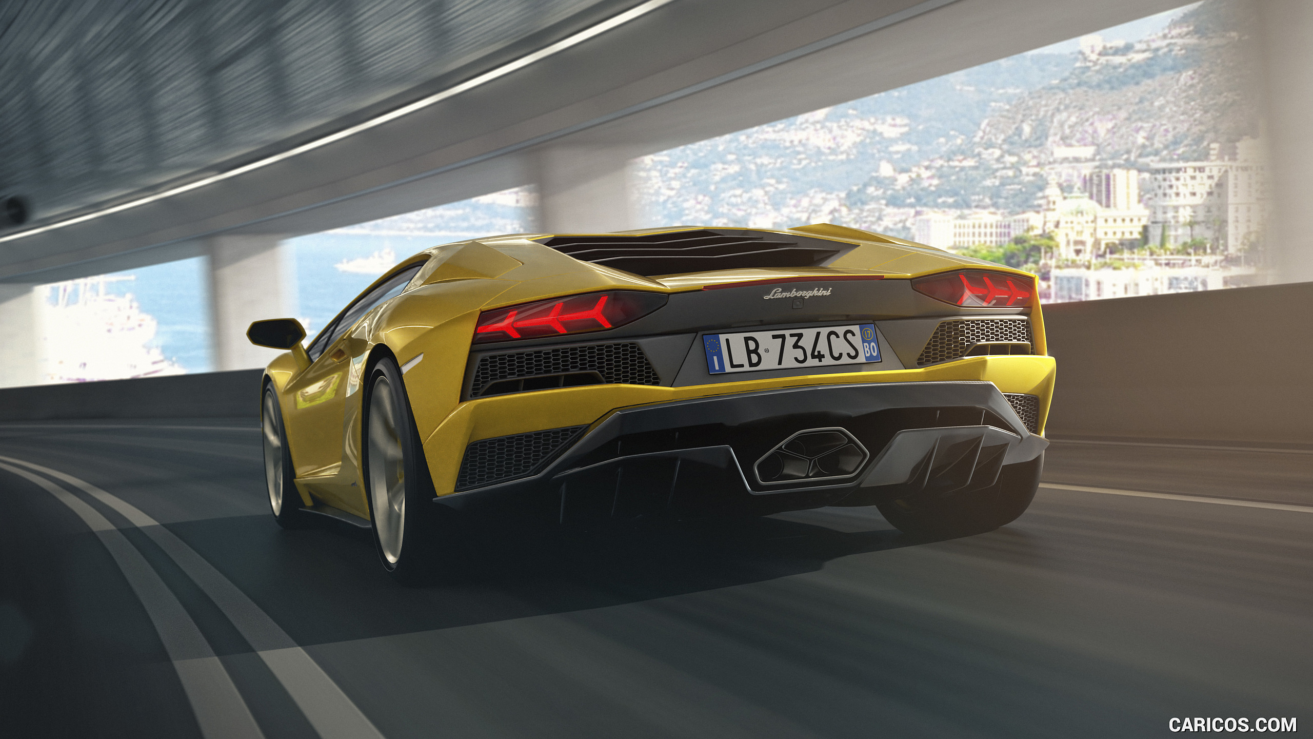 Lamborghini Aventador S Rear HD Wallpaper