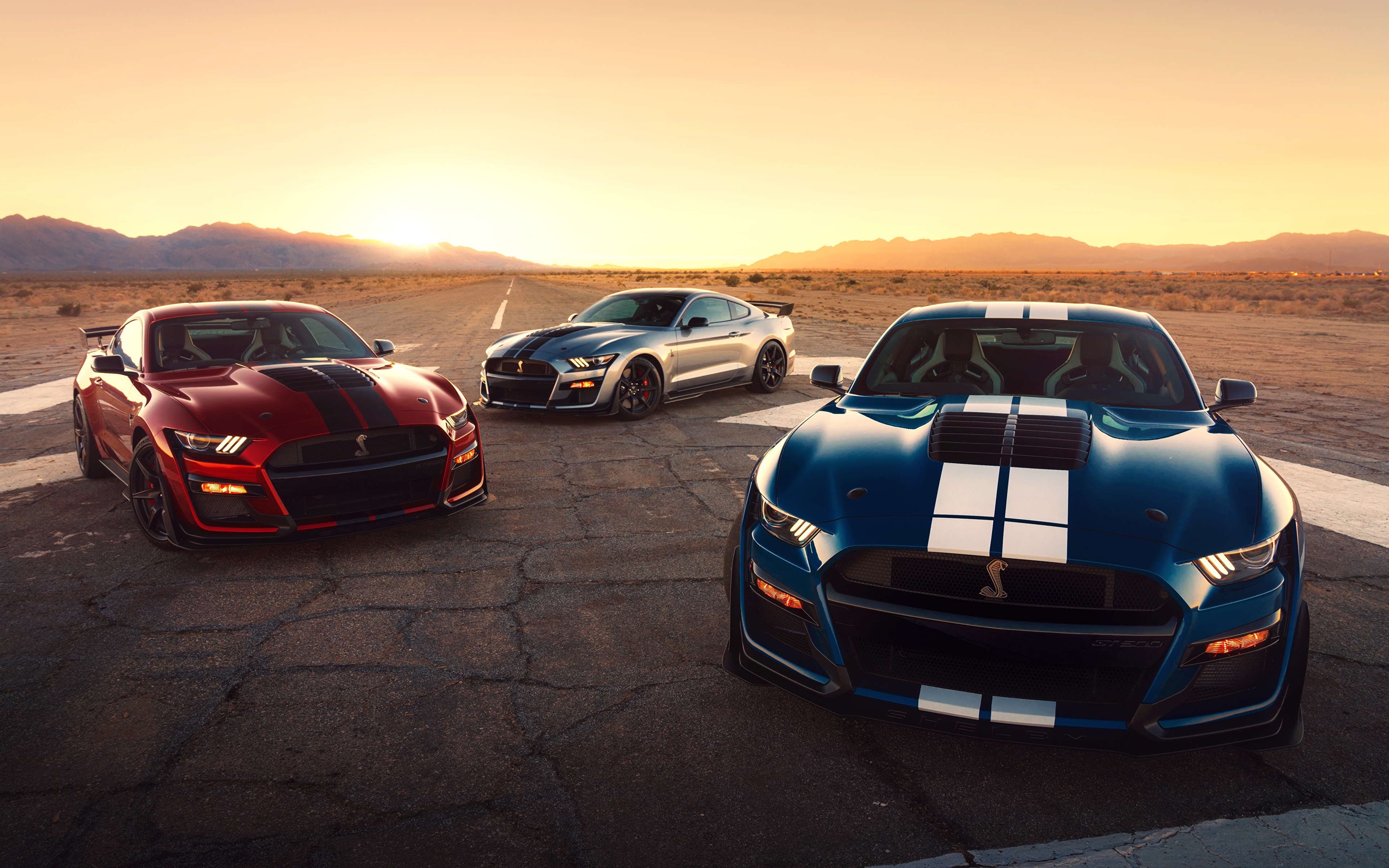 Image Ford Mustang Shelby Gt500 Cars Stripes Three