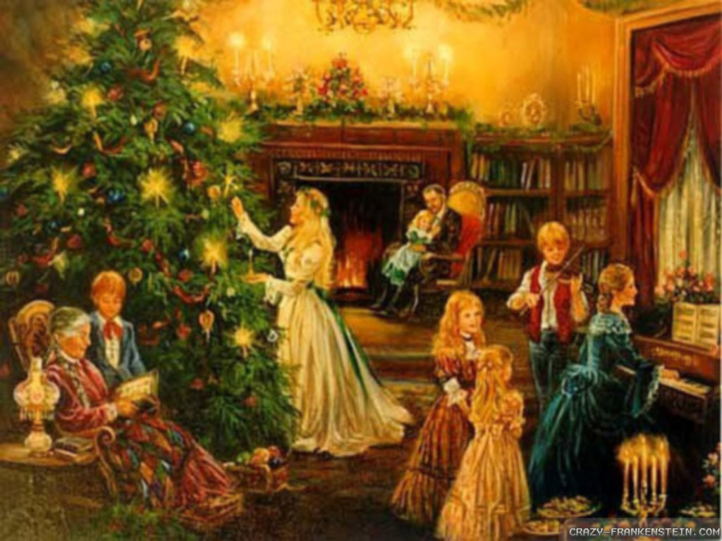 Victorian Christmas Wallpaper