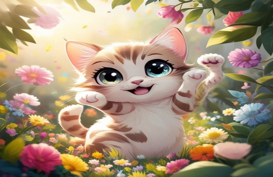 Cute Anime Cat Wallpaper
