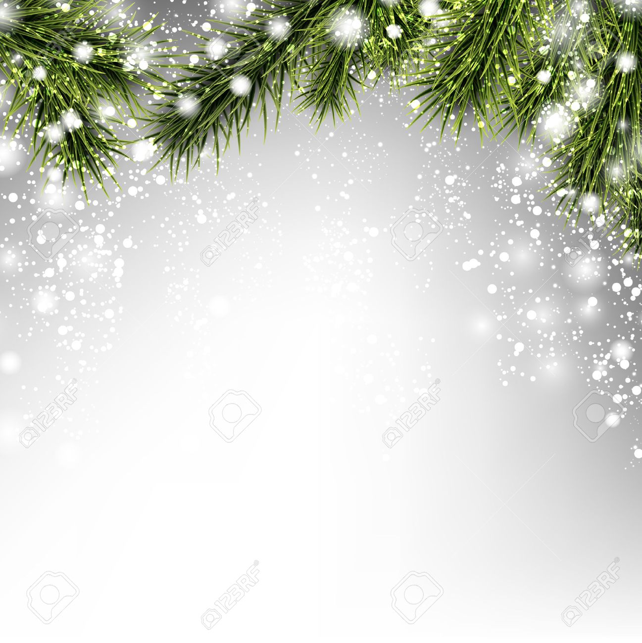 Winter Xmas Background With Fir Branches Royalty Cliparts