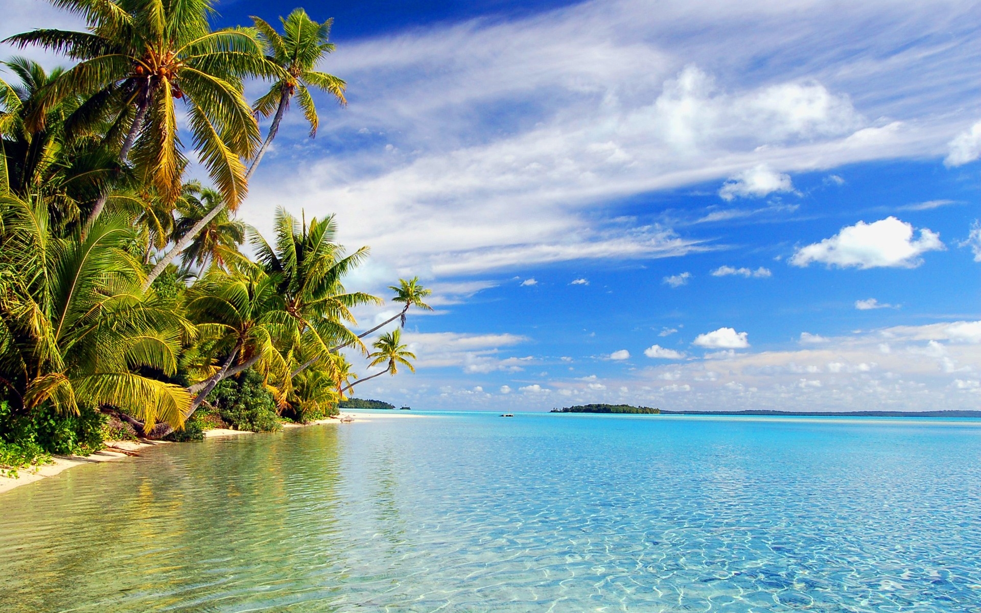 tropical wallpaper beach island wallpapers paradise reflections