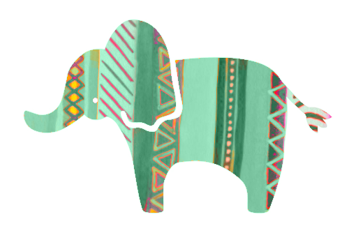 Aztec Elephant Head Straw Trilby Hat