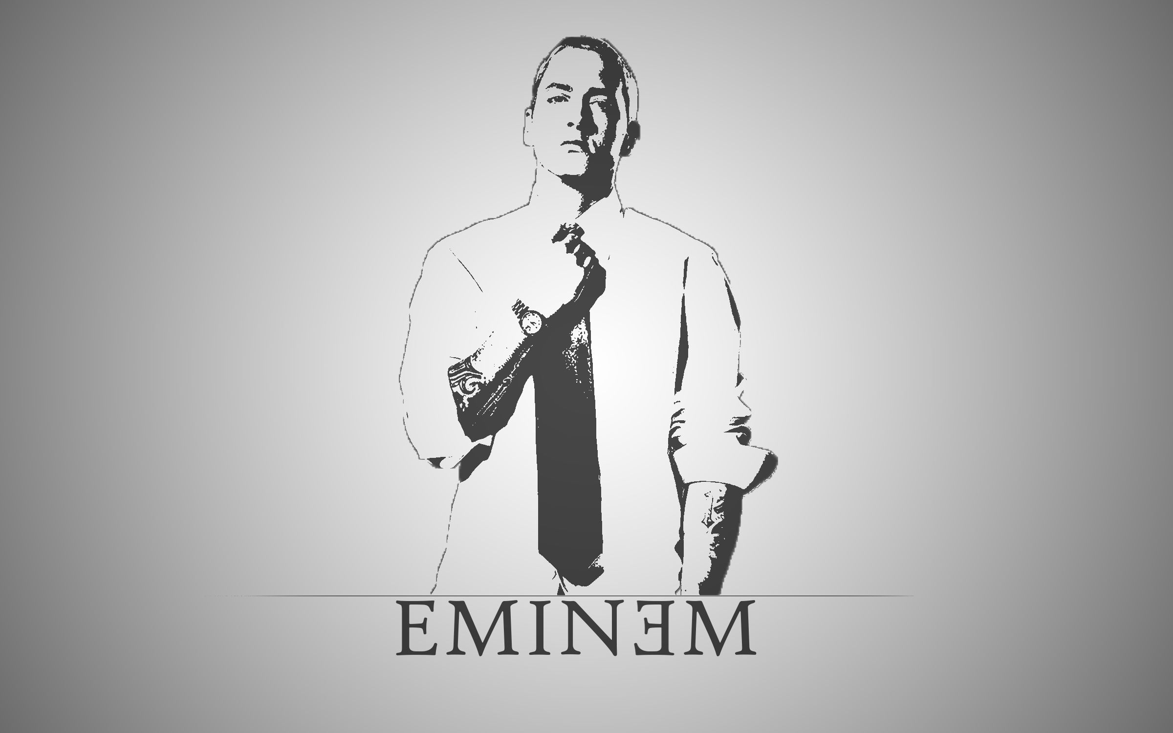 Eminem Black White HD Wallpaper Art
