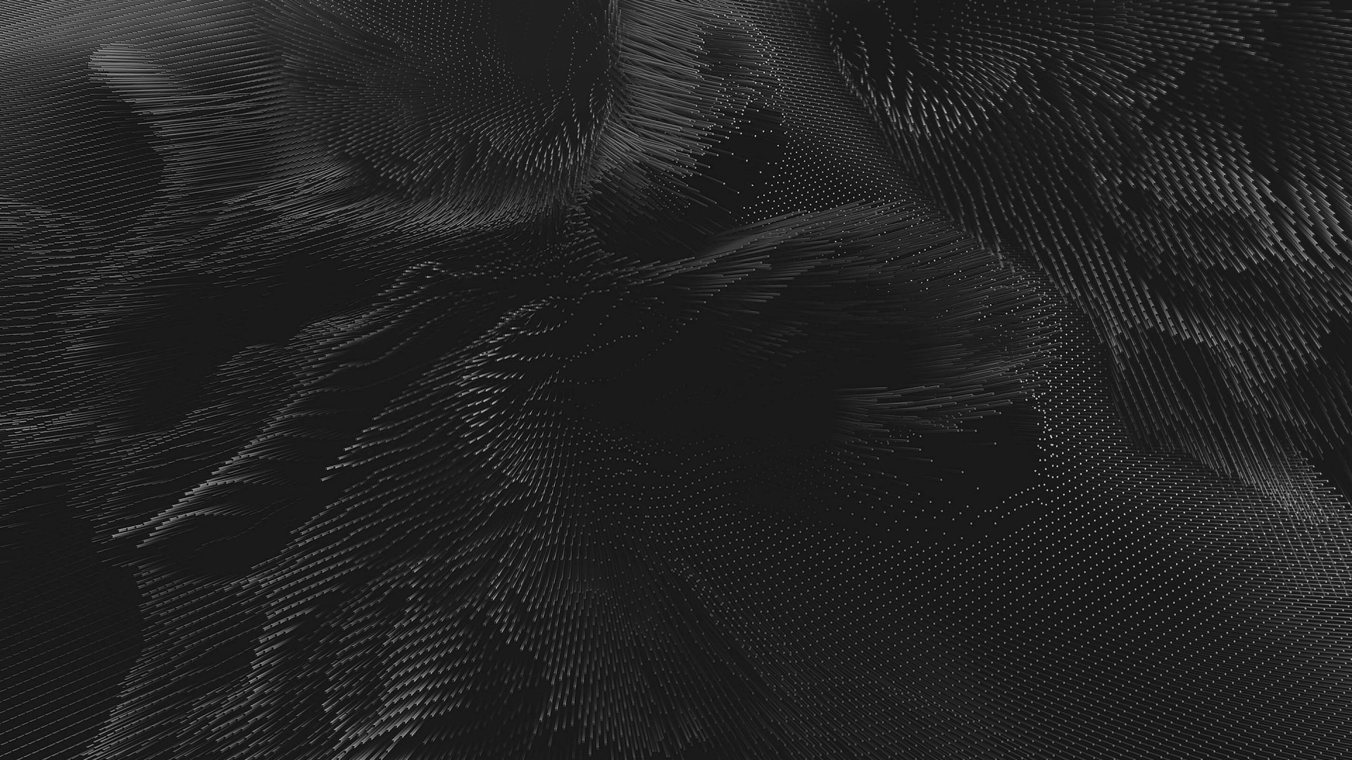 Abstract dark gray background with textured lines and a 3D effect, suitable for a modern and minimalist wallpaper