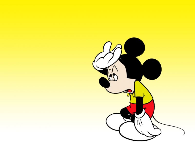 Mickey Mouse Wallpaper Tired