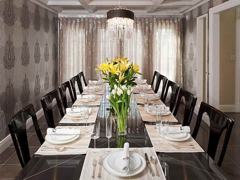 Free download Retro geometric wallpaper Dining room wallpaper ideas