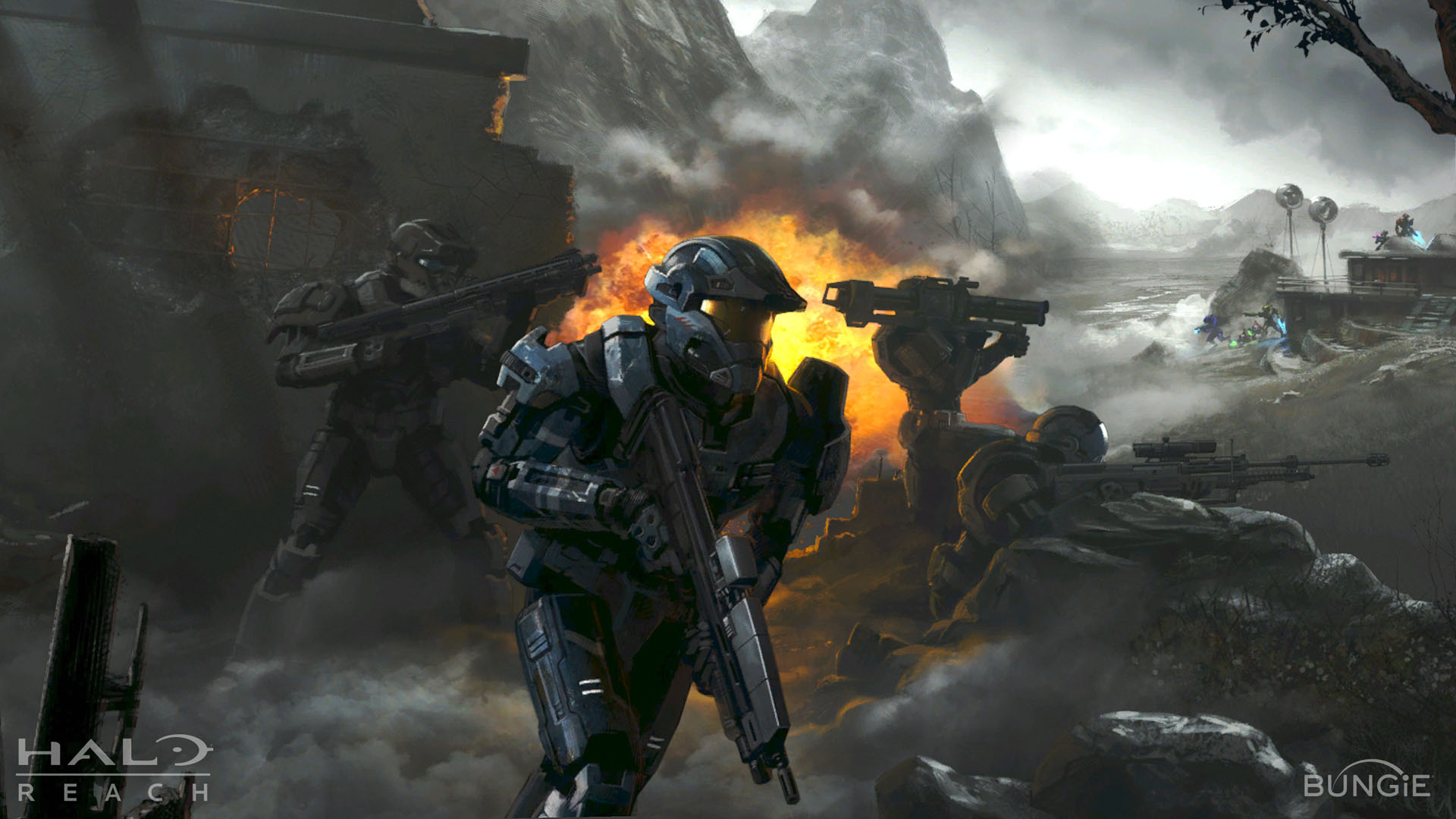 halo reach wallpaper firefight by GIOVANNIMICARELLI on
