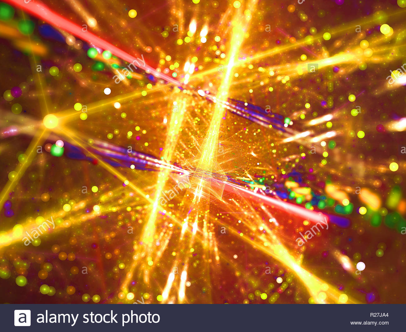 Golden Fractal Blur Colorful Backdrop Brigth Background Or