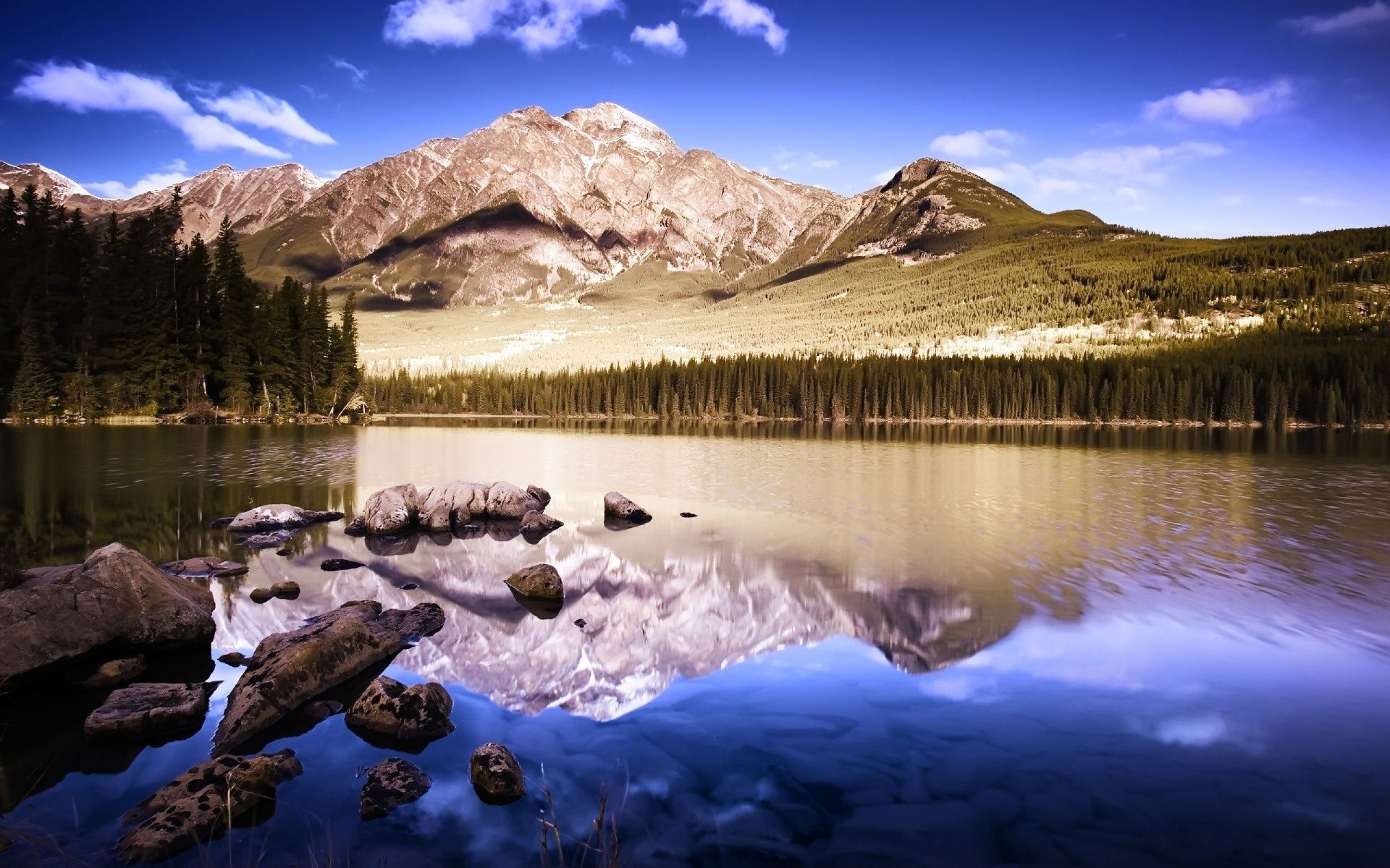 Best Nature Scenes Wallpaper With High Resolution Picture Of Mountain And River