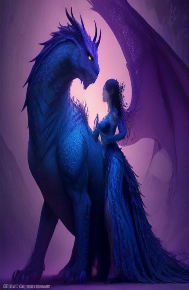 Woman And Dragon Wallpaper