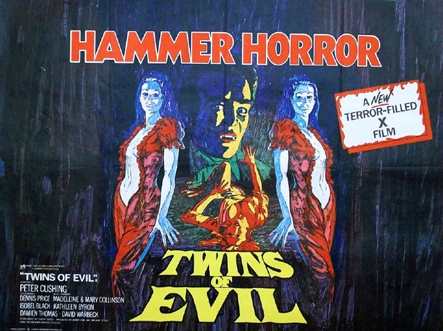 Twins Of Evil Hammer Horror B Movie Posters Wallpaper Image