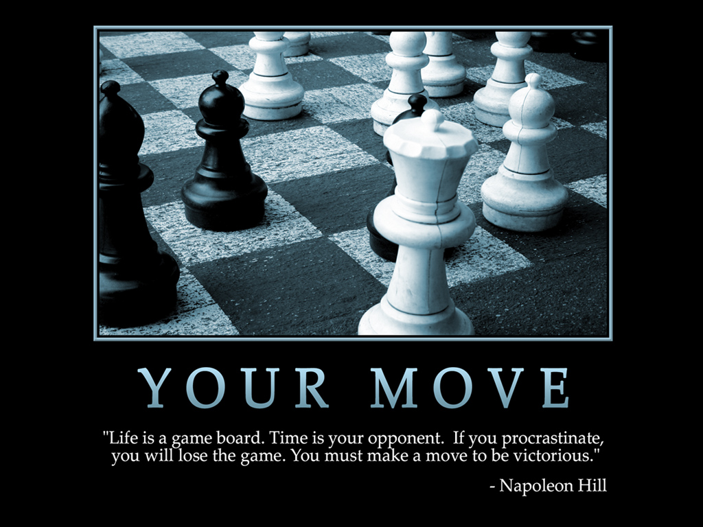 Motivational Wallpaper On Life Is A Game Board Quote By