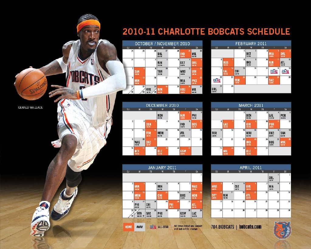 Charlotte Bobcats Schedule Wallpaper