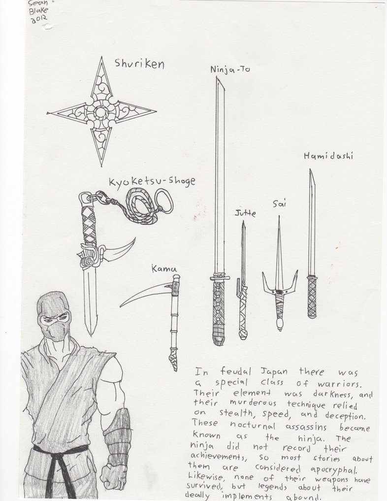 Ниндзято меч чертеж