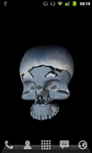 View bigger   3D Moving Skull Live Wallpaper for Android screenshot