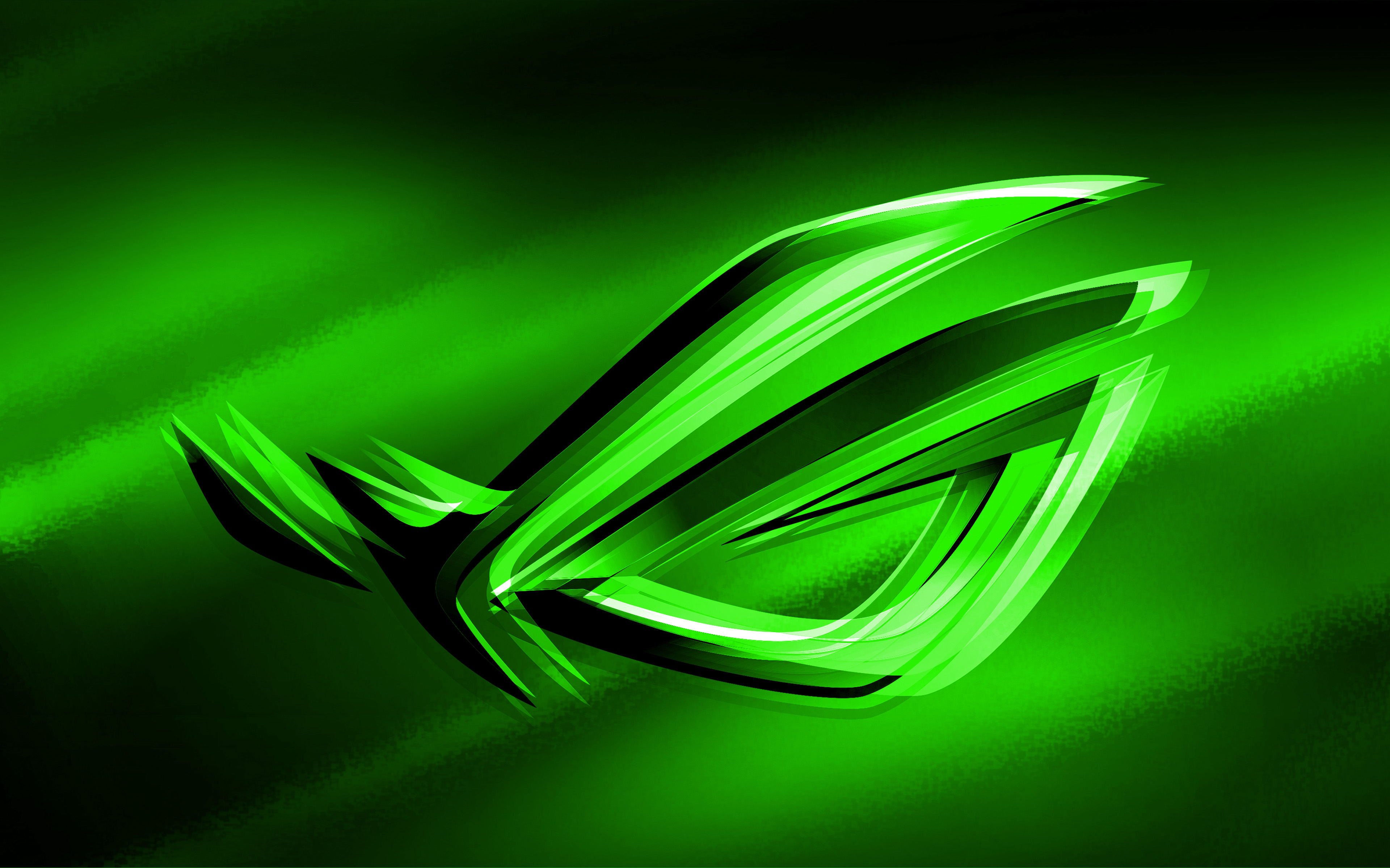 Wallpaper 4k Rog Green Logo Blurred Background