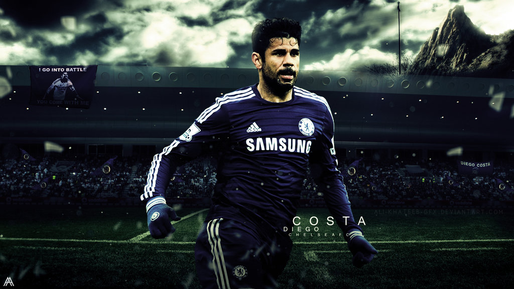 Diego Costa HD Wallpaper Chelsea F C By Ali Khateeb Gfx On