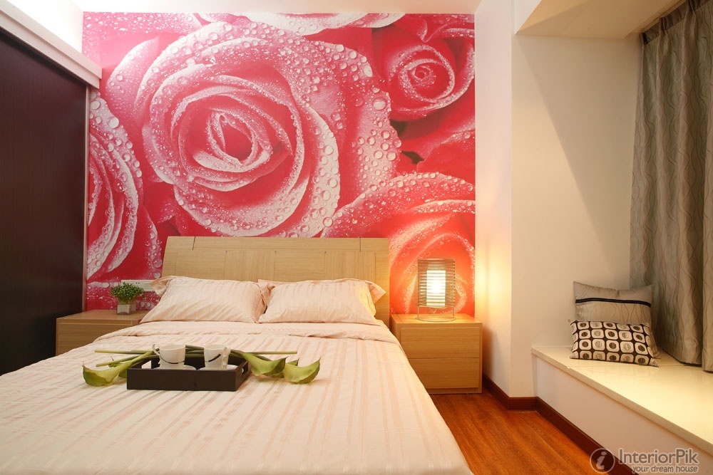 Modern Three Bedroom Bed Of Roses Wallpaper Picture