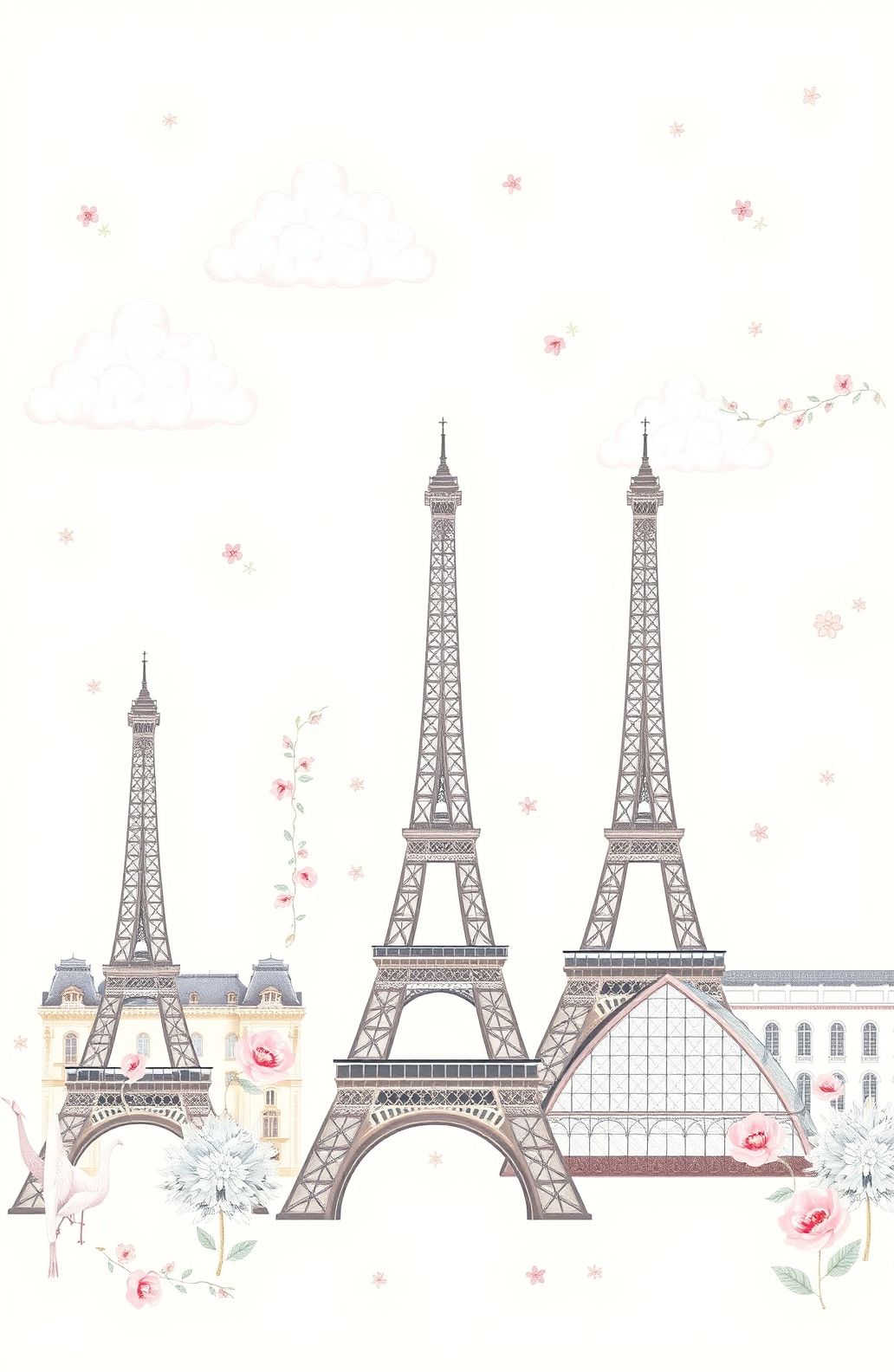 Pink Paris Wallpaper