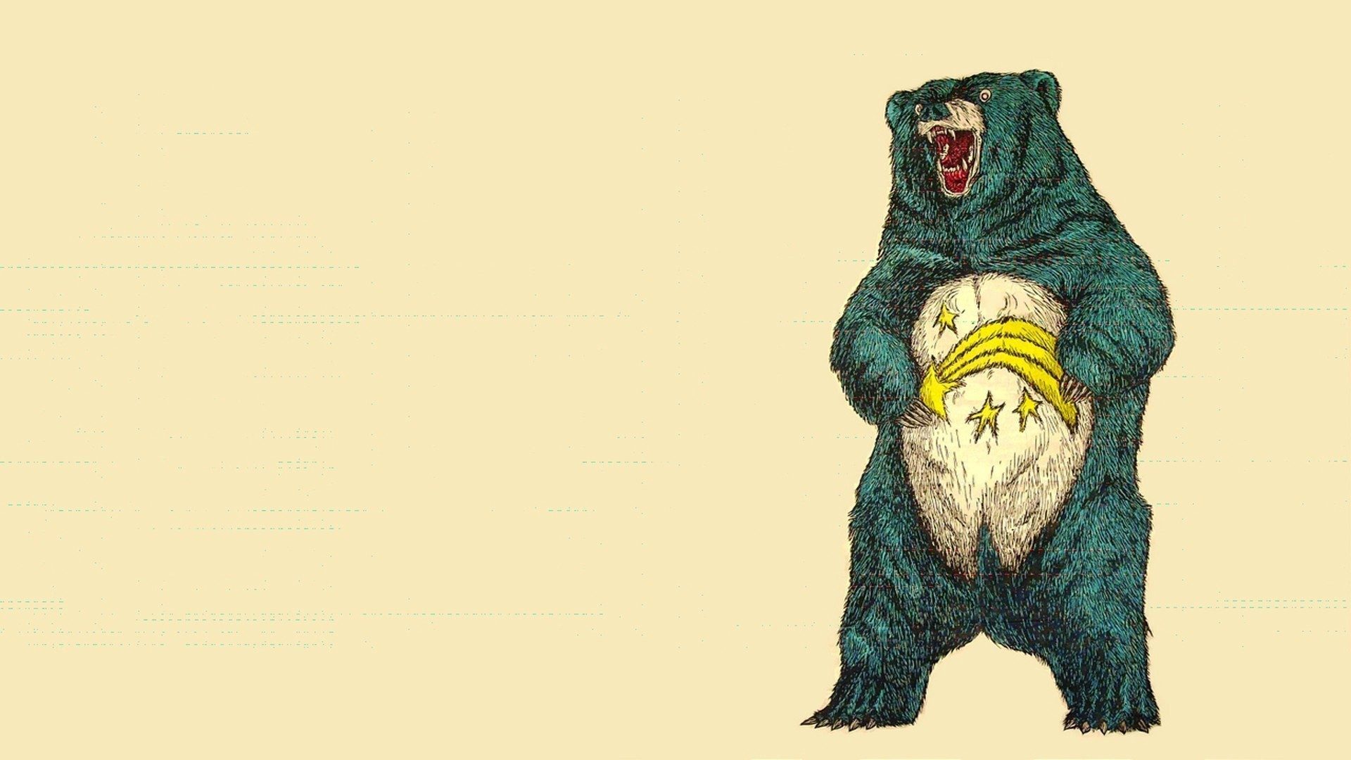 Cartoon Scary Grizzly Bear Wallpaper Drive