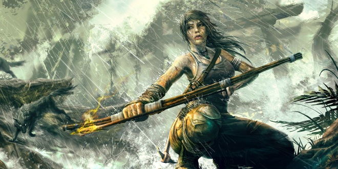 Lara Croft Artwork Widescreen Desktop