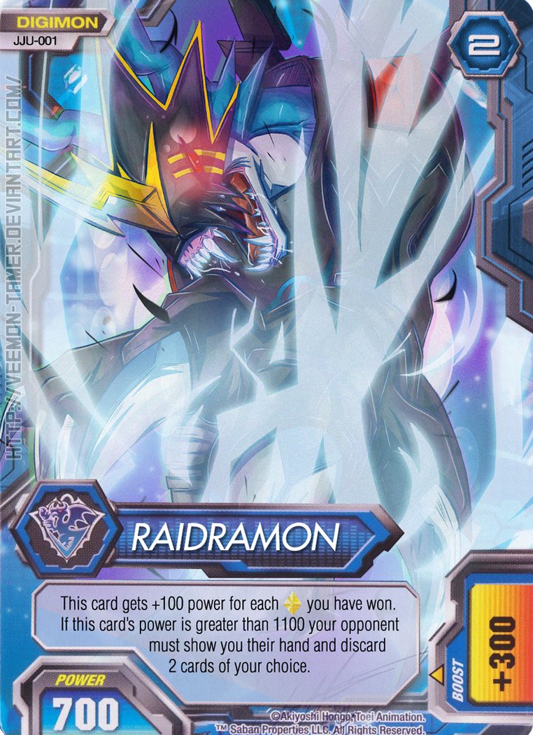 Digimon Fusion Ccg Fan Card Raidramon By Veemon Tamer On