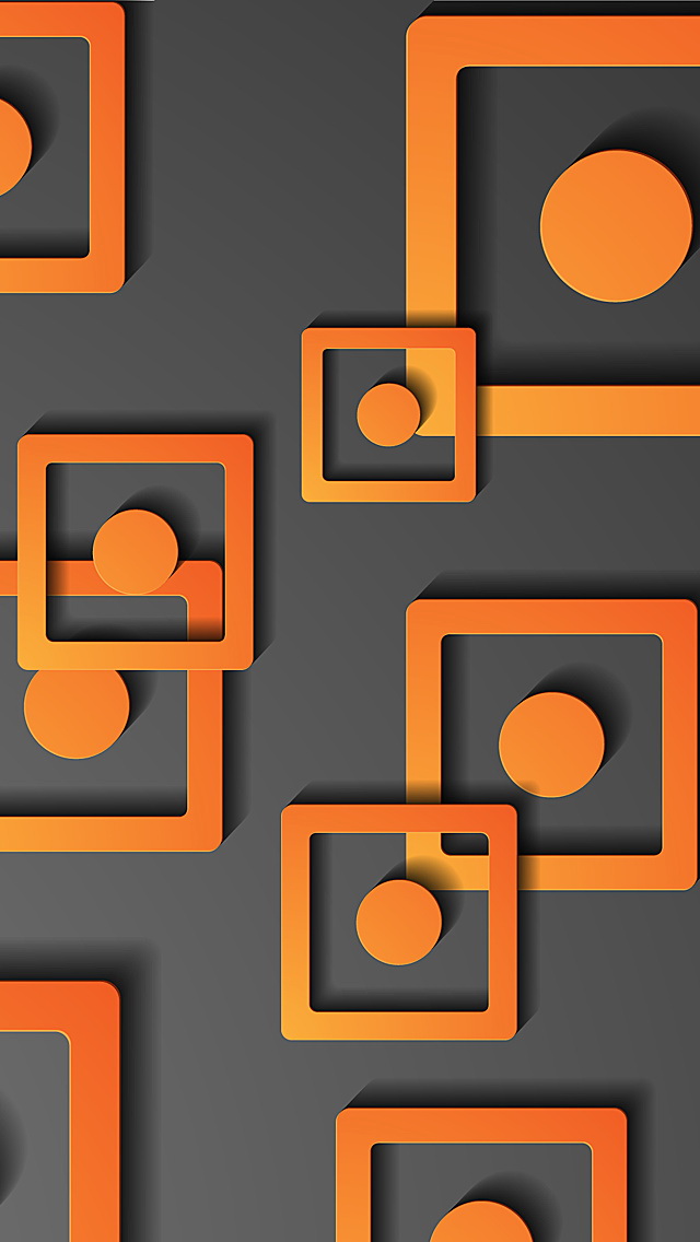 3d Orange Boxes Wallpaper iPhone