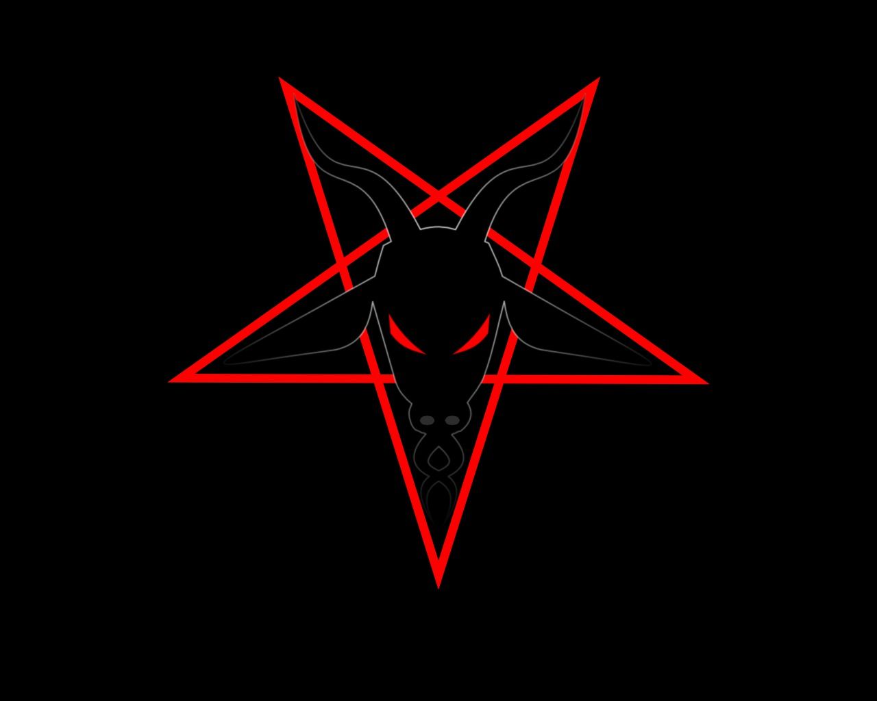 Pentagram abstract evil goat pentagram religion satanic scary 1280x1024