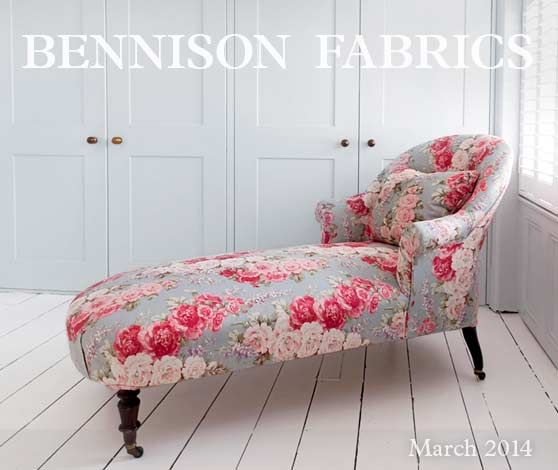 Bennison Fabrics Hollyhock Pattern Wallpaper Fabric