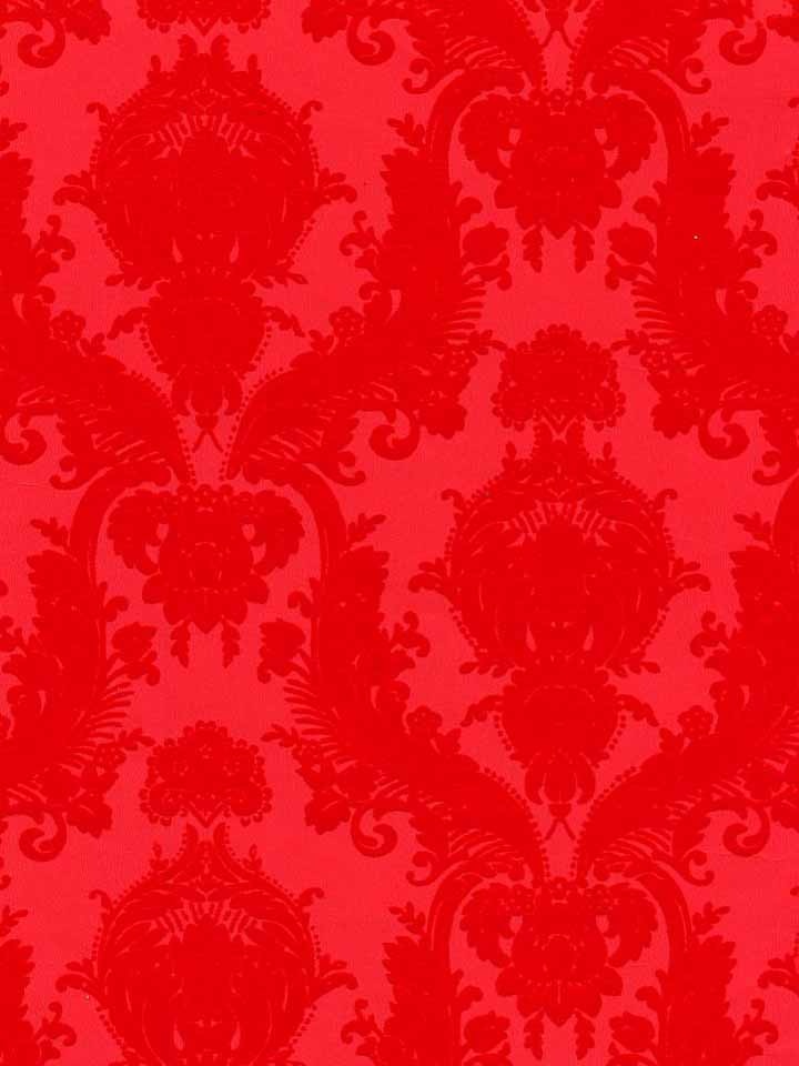 Victorian Flocked Velvet Wallpaper