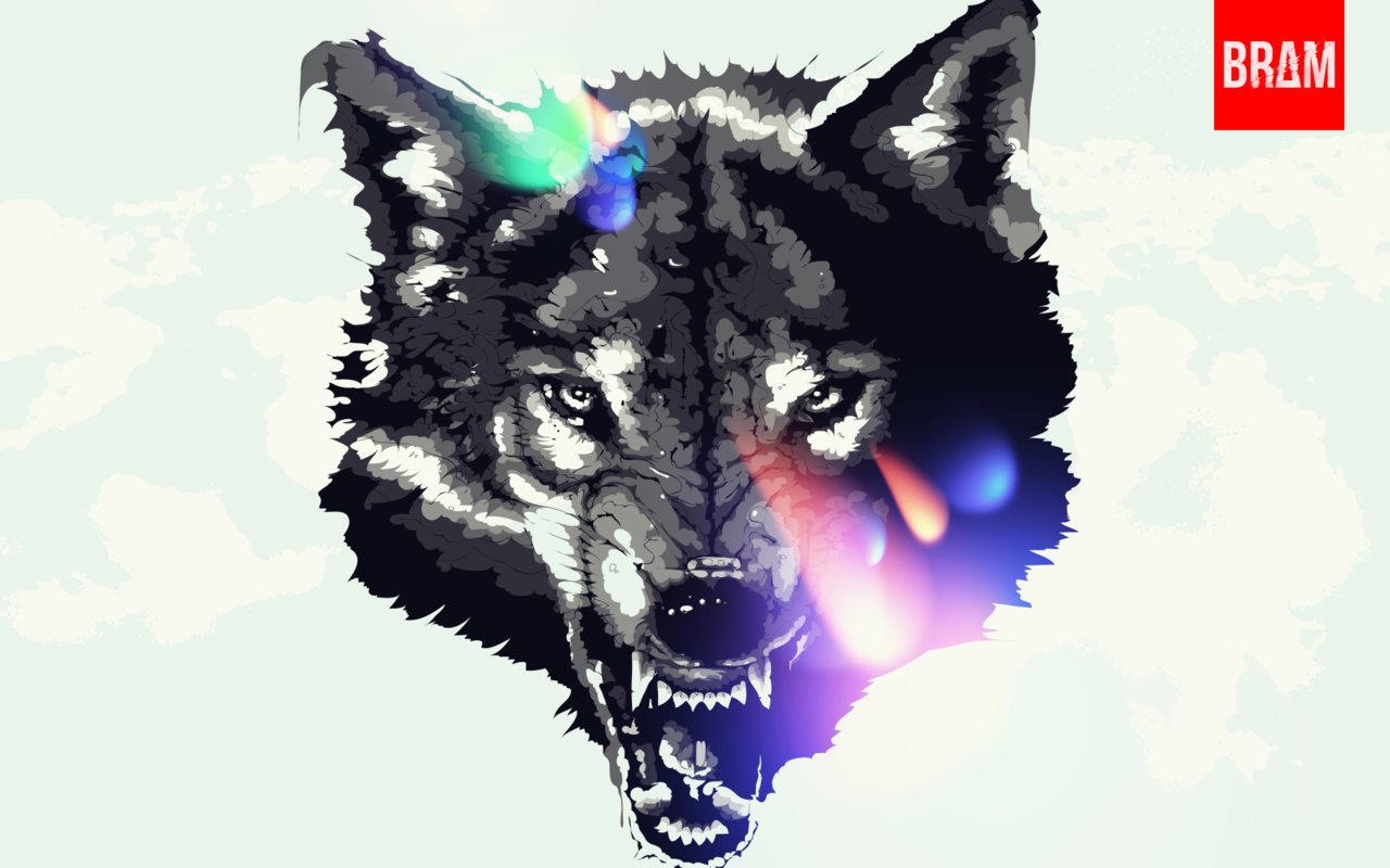 Abstract Art Black And White Wolf Amazing Wallpaper