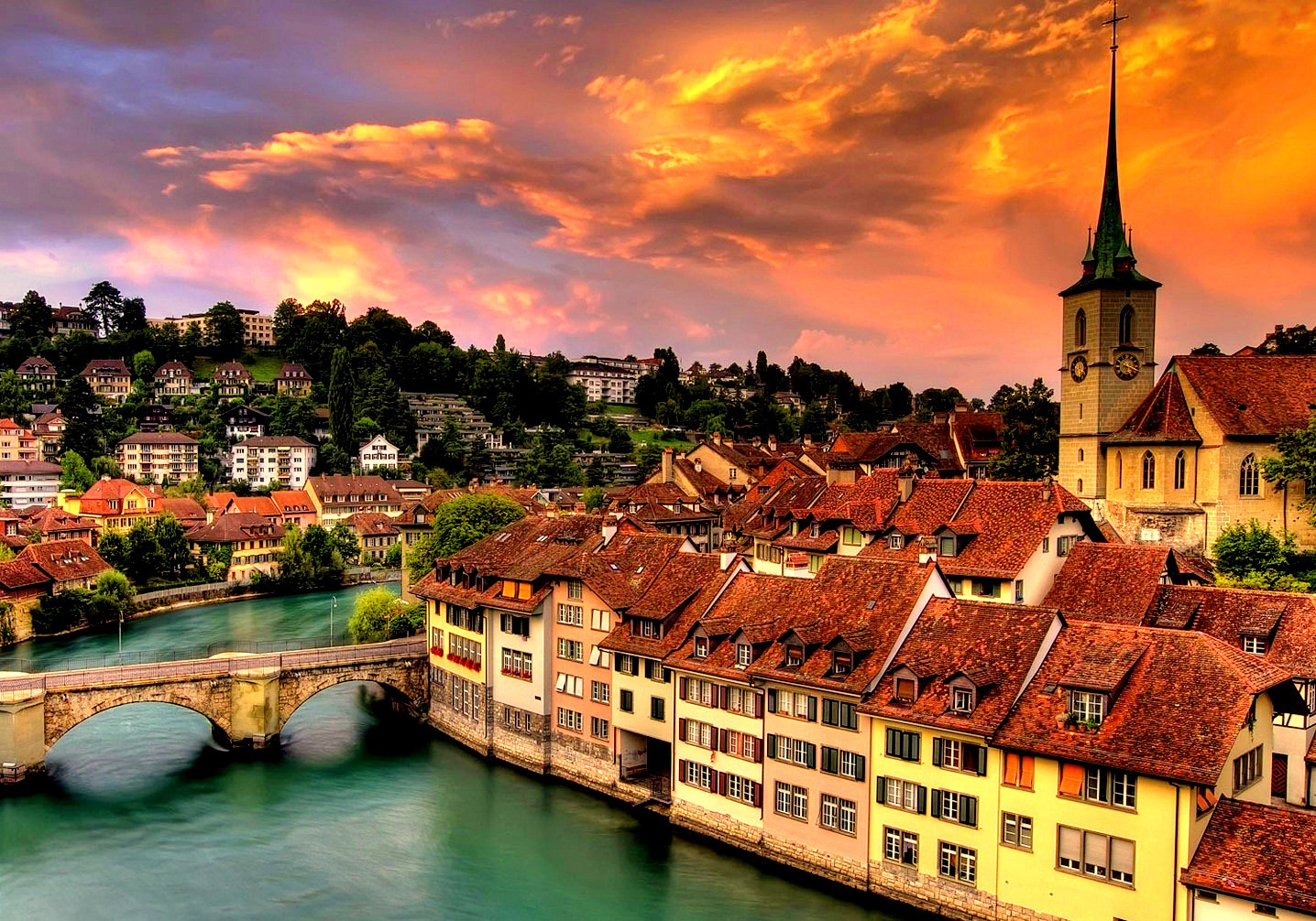 Bern Switzerland Cityscape Wallpaper And Background Image