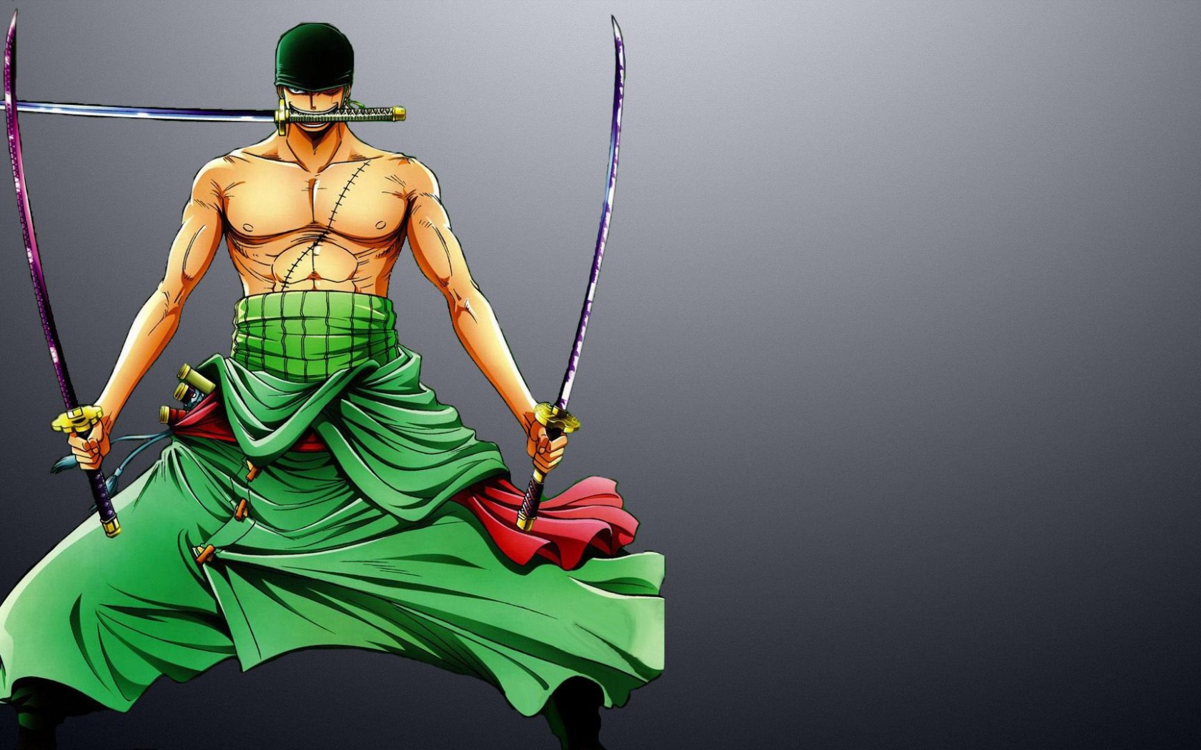Roronoa Zoro with swords   One Piece HD desktop wallpaper 1680x1050