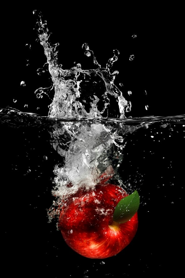 Apple Drop In Water iPhone Wallpaper And 4s