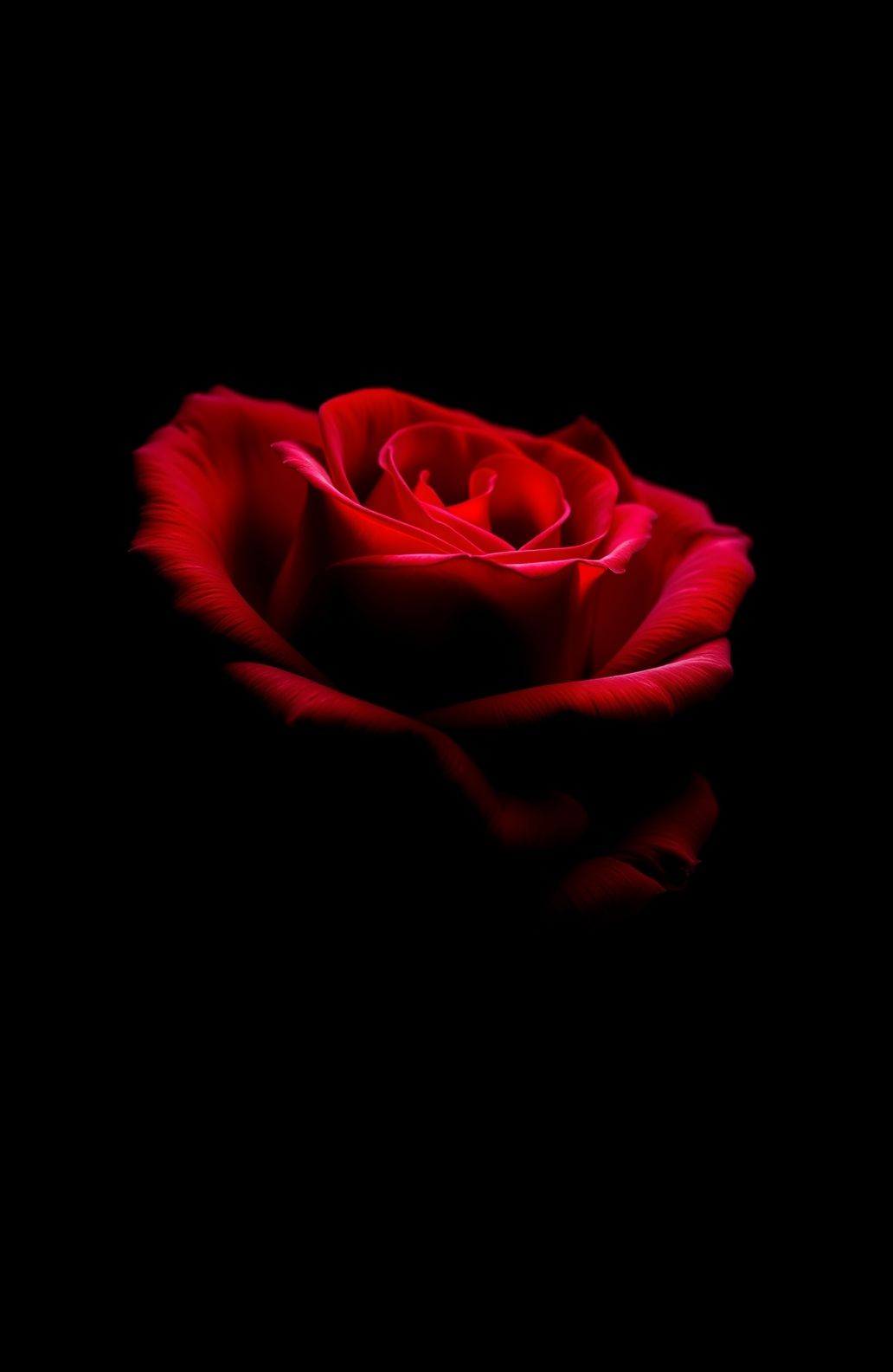 Red Rose Black Background