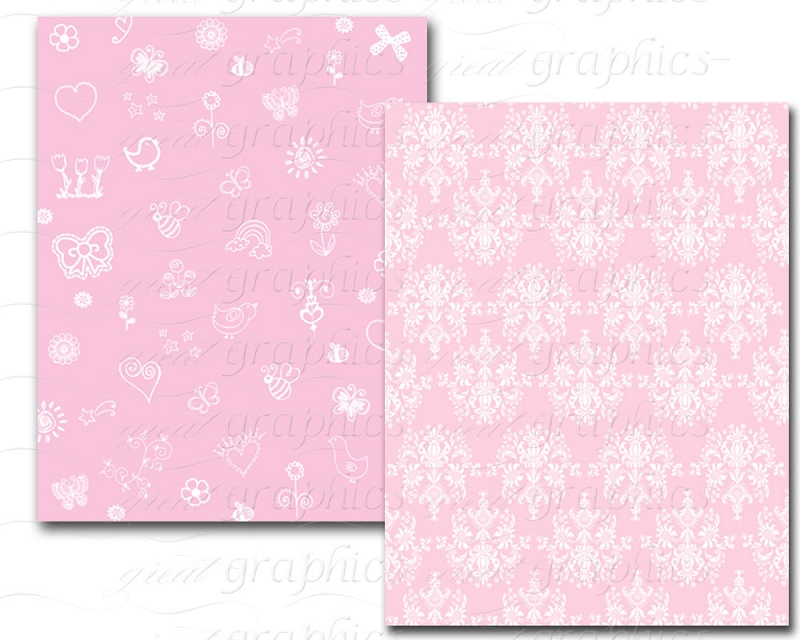 Baby Girl Background Printable Pink Digital