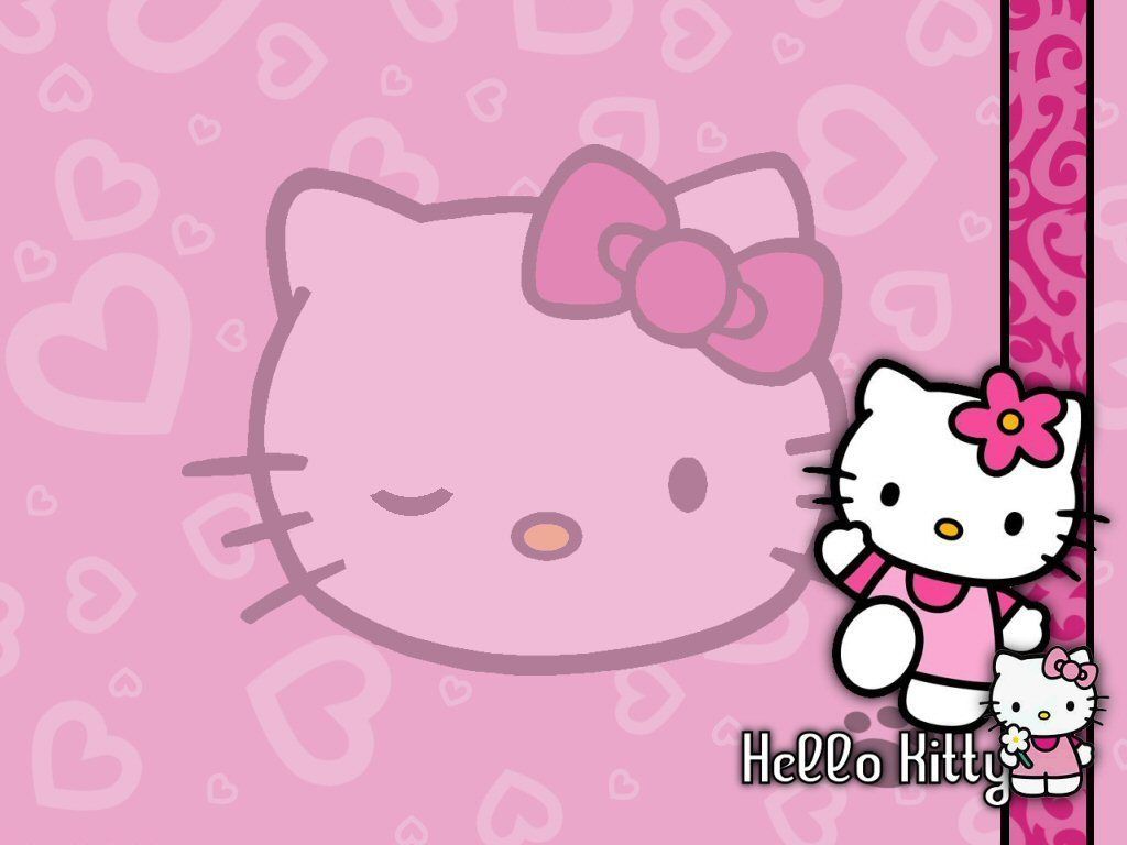Pink Hello Kitty Background Wallperio