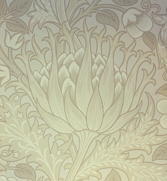 Artichoke Wallpaper Large Scale Floral In Taupes And Stone