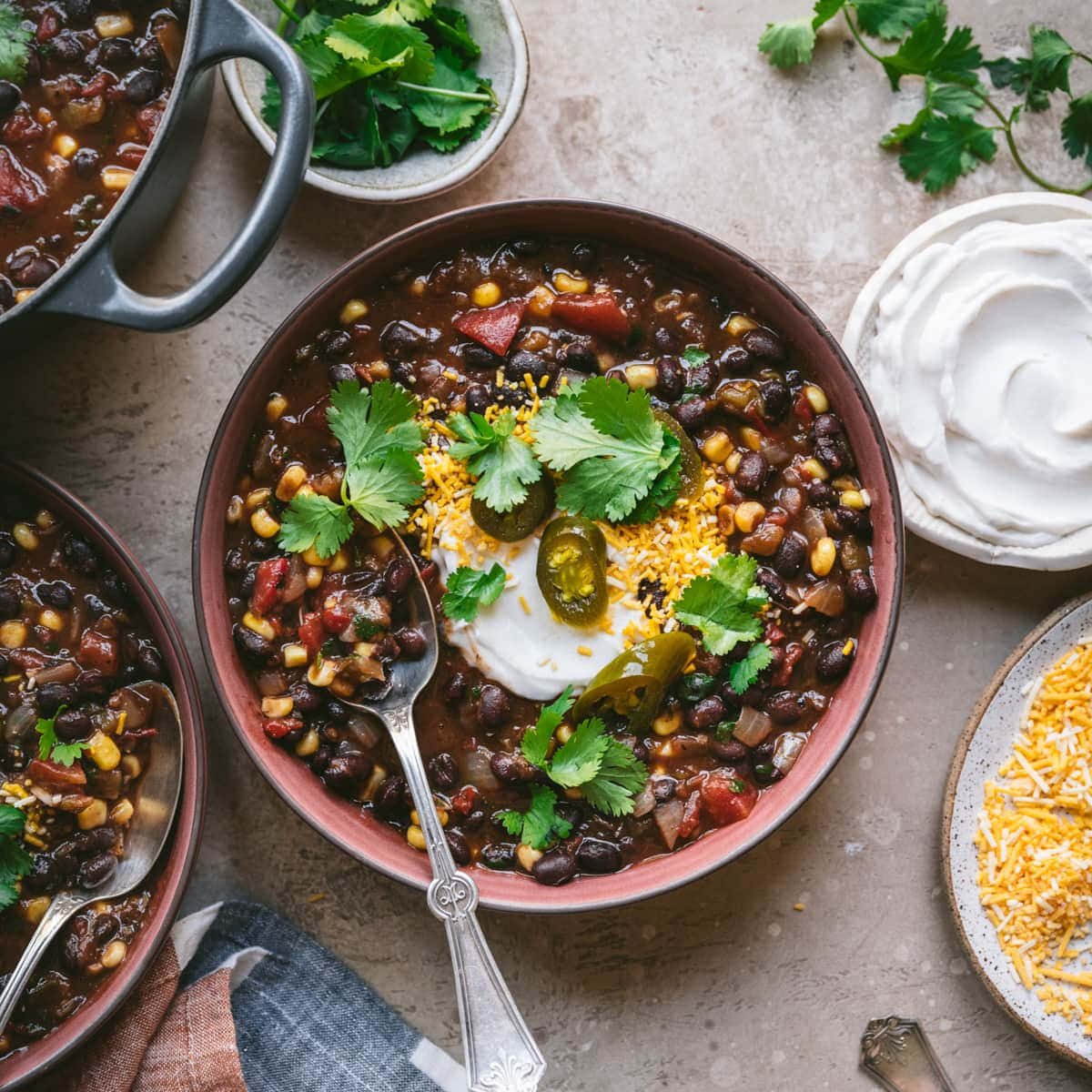 Enjoy A Comforting Bowl Of Black Bean Soup Wallpaper