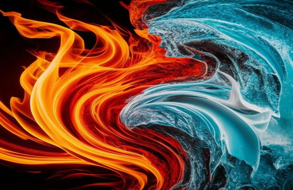 Cool Fire And Ice Wallpaper
