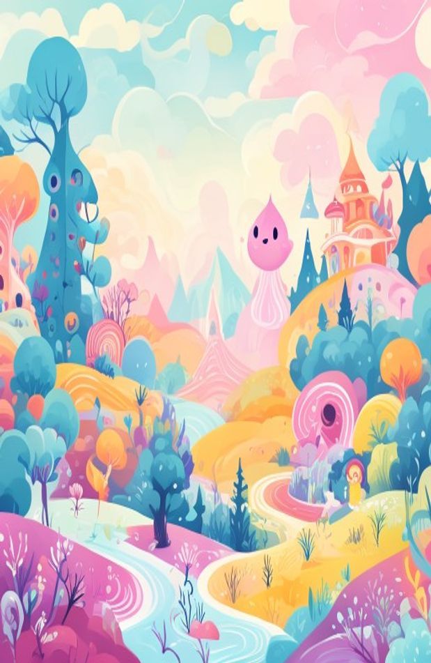 Aesthetic Cartoon Image Wallpaper