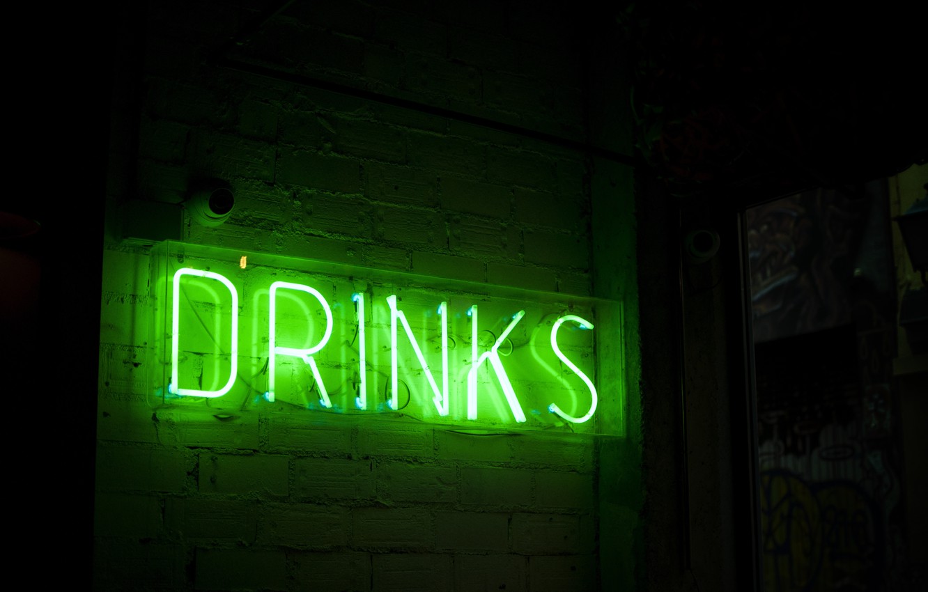 Wallpaper Light Green The Inscription Lamp Tube Neon